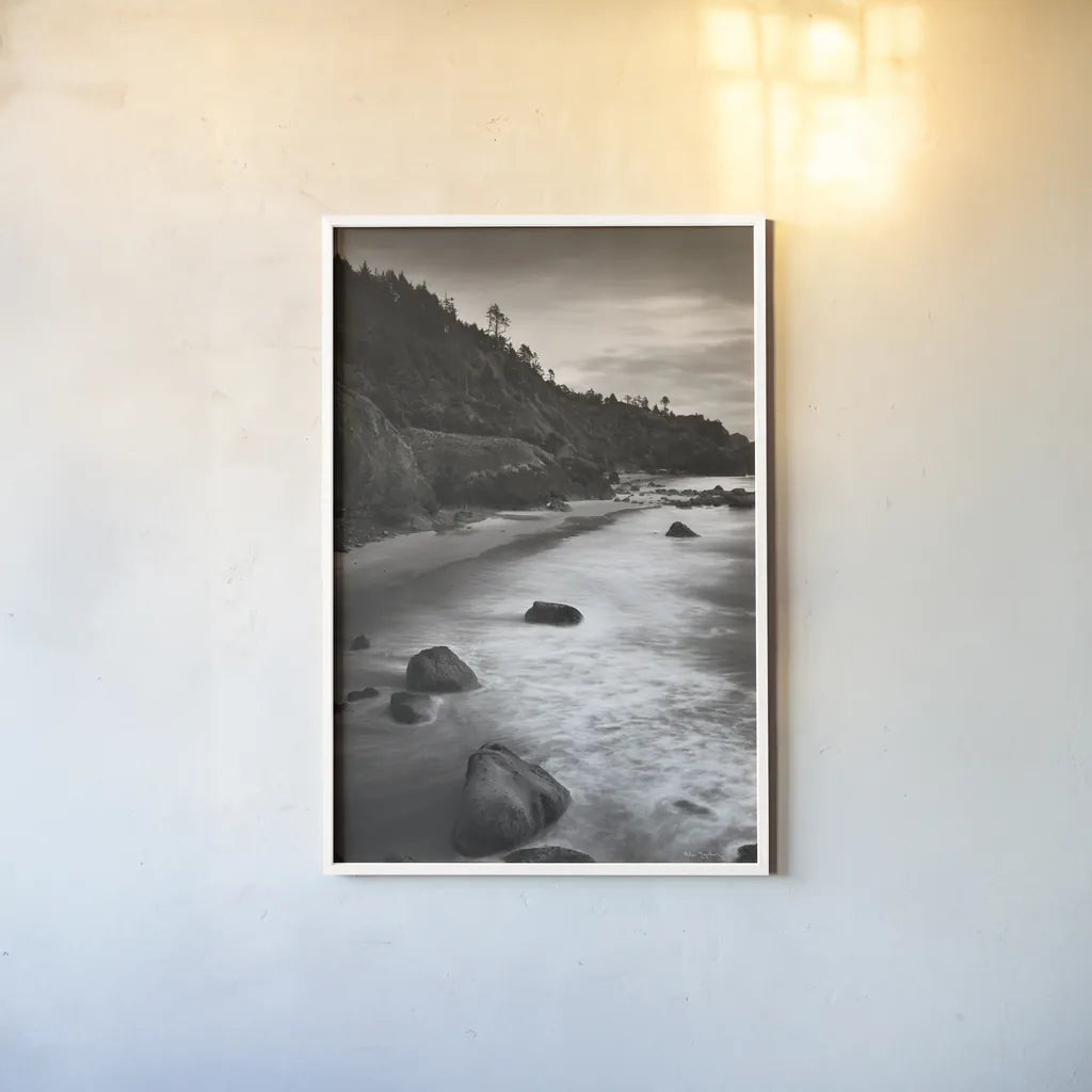 Indian Beach III by Alan Majchrowicz. shown as a paper print in a white frame. Available as a archival giclee rolled canvas, fine art paper, or poster print. SKU 43962h.
