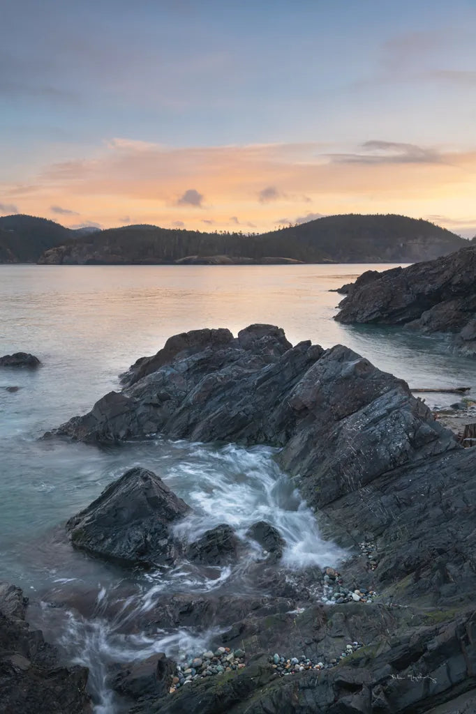 Jagged Rocks at Deception Pass by Alan Majchrowicz. SKU 86302h. Archival Giclee Fine art print for wall decor.