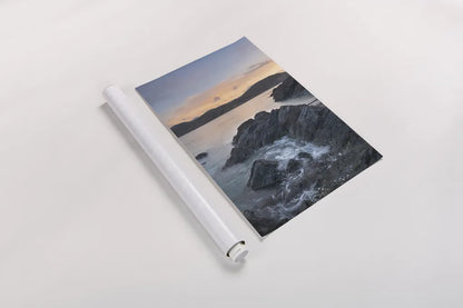 Jagged Rocks at Deception Pass by Alan Majchrowicz. shown as a rolled paper print. Available as archival giclee rolled canvas, fine art paper, or poster print. SKU 86302h.