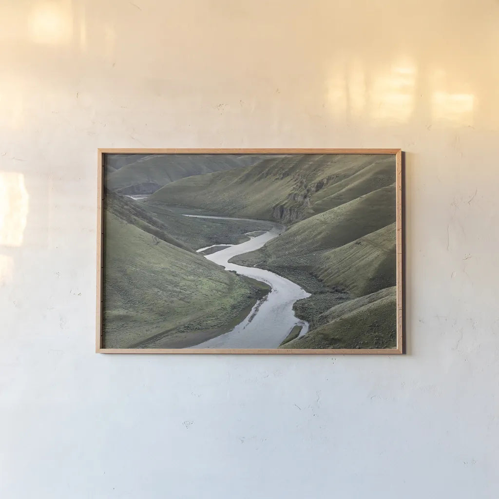 John Day River Oregon I by Alan Majchrowicz. shown as a paper print in a natural frame. Available as a archival giclee rolled canvas, fine art paper, or poster print. SKU 63236i.