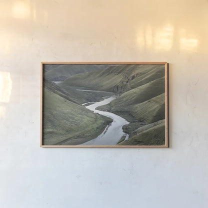 John Day River Oregon I by Alan Majchrowicz. shown as a paper print in a natural frame. Available as a archival giclee rolled canvas, fine art paper, or poster print. SKU 63236i.