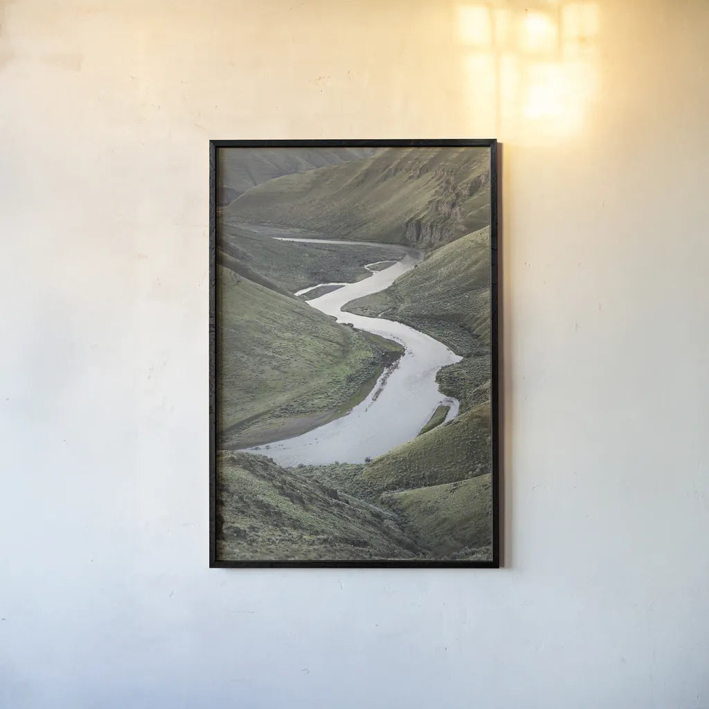 John Day River Oregon II by Alan Majchrowicz. shown as a paper print in a black flame. Available as a archival giclee rolled canvas, fine art paper, or poster print. SKU 63237h.