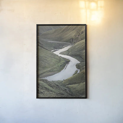 John Day River Oregon II by Alan Majchrowicz. shown as a paper print in a black flame. Available as a archival giclee rolled canvas, fine art paper, or poster print. SKU 63237h.
