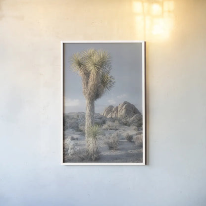 Joshua Tree National Park I by Alan Majchrowicz. shown as a paper print in a white frame. Available as a archival giclee rolled canvas, fine art paper, or poster print. SKU 61455h.