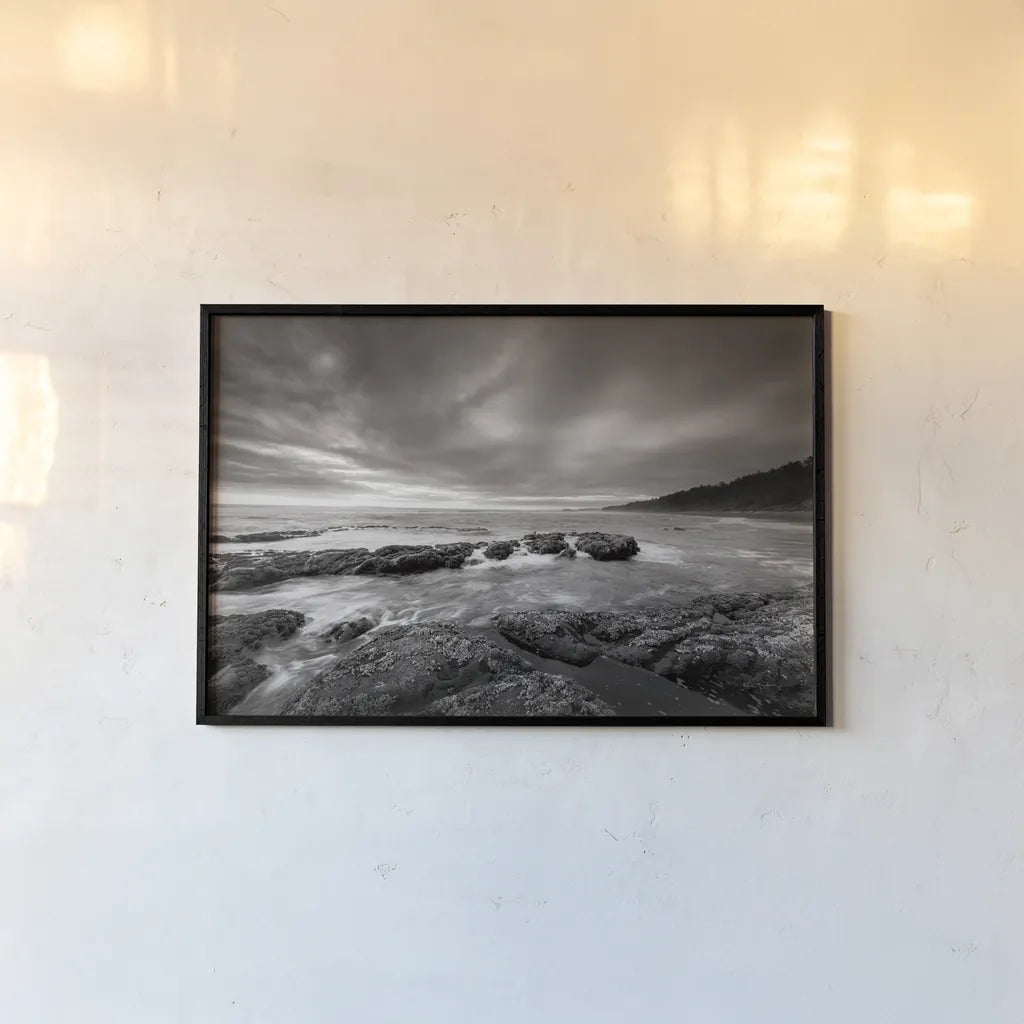 Kalaloch Beach by Alan Majchrowicz. shown as a paper print in a black flame. Available as a archival giclee rolled canvas, fine art paper, or poster print. SKU 64544i.