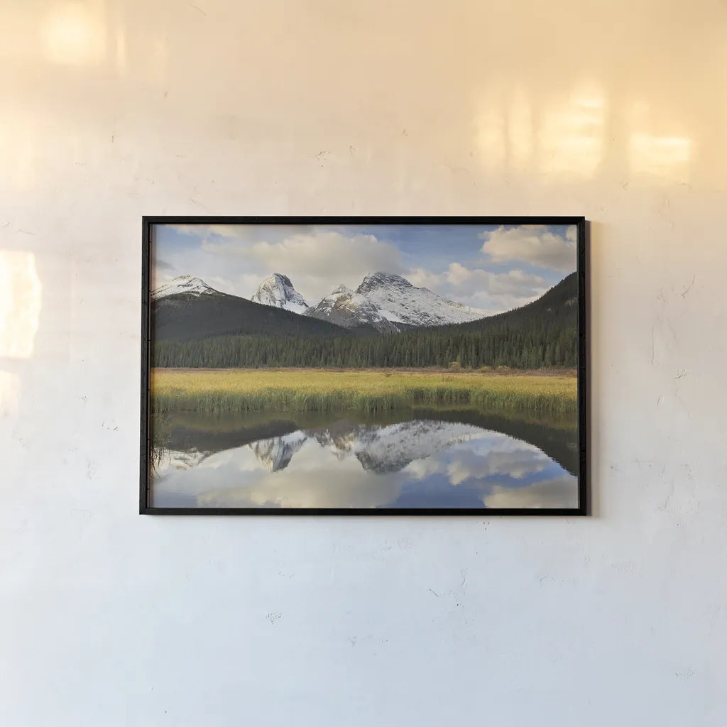 Kananaskis County by Alan Majchrowicz. shown as a paper print in a black flame. Available as a archival giclee rolled canvas, fine art paper, or poster print. SKU 28089i.
