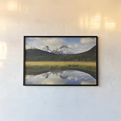 Kananaskis County by Alan Majchrowicz. shown as a paper print in a black flame. Available as a archival giclee rolled canvas, fine art paper, or poster print. SKU 28089i.
