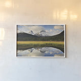 Kananaskis County by Alan Majchrowicz. shown as a paper print in a white frame. Available as a archival giclee rolled canvas, fine art paper, or poster print. SKU 28089i.