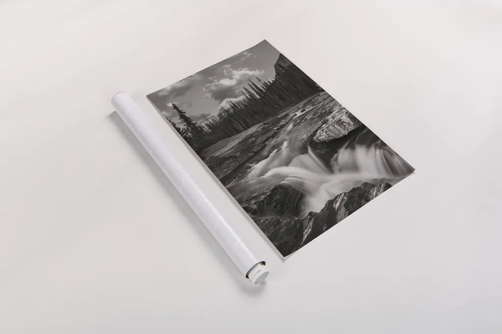 Kicking Horse River by Alan Majchrowicz. shown as a rolled paper print. Available as archival giclee rolled canvas, fine art paper, or poster print. SKU 89101h.