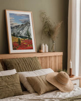 Lake Ann North Cascades  by Alan Majchrowicz. shown as a paper print in a natural frame. Available as a archival giclee rolled canvas, fine art paper, or poster print. SKU 62393h.