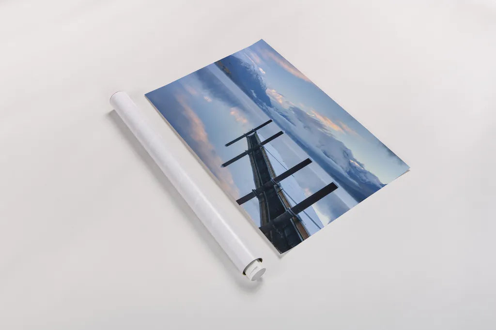 Lake McDonald Dock by Alan Majchrowicz. shown as a rolled paper print. Available as archival giclee rolled canvas, fine art paper, or poster print. SKU 43057i.