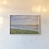 Lake Michigan Sunset II by Alan Majchrowicz. shown as a paper print in a white frame. Available as a archival giclee rolled canvas, fine art paper, or poster print. SKU 50382i.