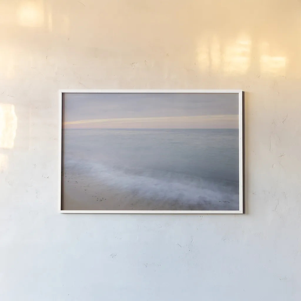 Lake Superior Beach I by Alan Majchrowicz. shown as a paper print in a white frame. Available as a archival giclee rolled canvas, fine art paper, or poster print. SKU 50395i.