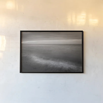 Lake Superior Beach I BW by Alan Majchrowicz. shown as a paper print in a black flame. Available as a archival giclee rolled canvas, fine art paper, or poster print. SKU 50399i.
