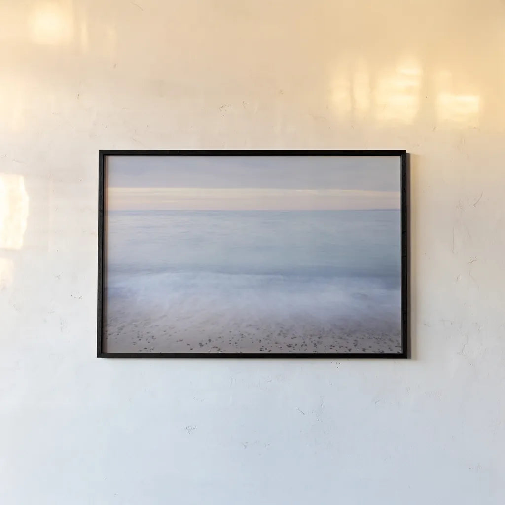 Lake Superior Beach II by Alan Majchrowicz. shown as a paper print in a black flame. Available as a archival giclee rolled canvas, fine art paper, or poster print. SKU 50396i.