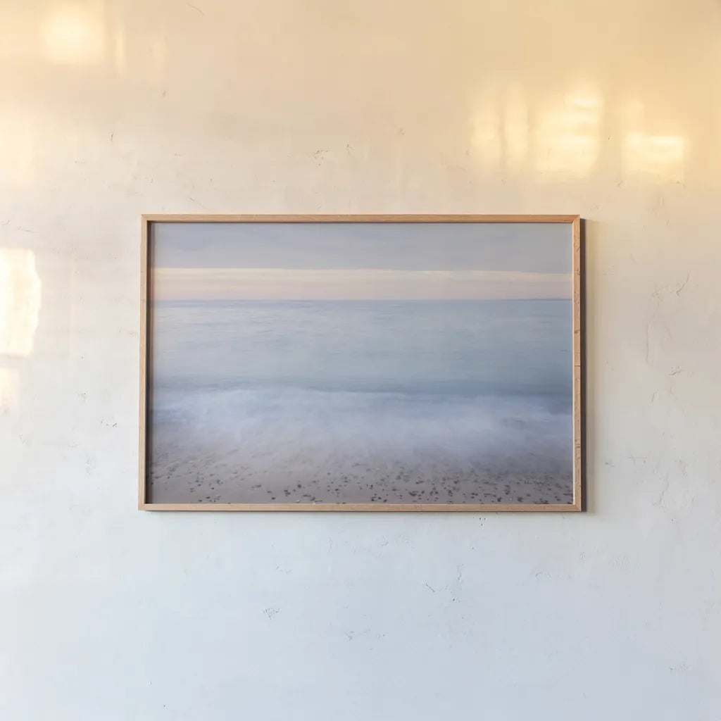 Lake Superior Beach II by Alan Majchrowicz. shown as a paper print in a natural frame. Available as a archival giclee rolled canvas, fine art paper, or poster print. SKU 50396i.