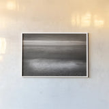 Lake Superior Beach II BW by Alan Majchrowicz. shown as a paper print in a white frame. Available as a archival giclee rolled canvas, fine art paper, or poster print. SKU 50400i.
