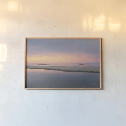 Lake Superior Beach IV by Alan Majchrowicz. shown as a paper print in a natural frame. Available as a archival giclee rolled canvas, fine art paper, or poster print. SKU 50398i.