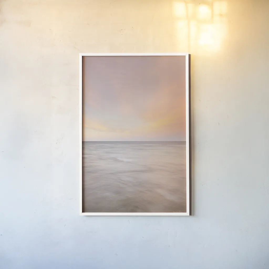 Lake Superior Clouds III by Alan Majchrowicz. shown as a paper print in a white frame. Available as a archival giclee rolled canvas, fine art paper, or poster print. SKU 50386h.