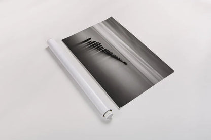 Lake Superior Old Pier III Crop by Alan Majchrowicz. shown as a rolled paper print. Available as archival giclee rolled canvas, fine art paper, or poster print. SKU 50405i.