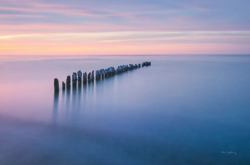 Lake Superior Old Pier IV by Alan Majchrowicz. SKU 50406i. Archival Giclee Fine art print for wall decor.