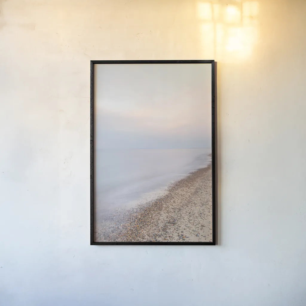 Lake Superior Shoreline II by Alan Majchrowicz. shown as a paper print in a black flame. Available as a archival giclee rolled canvas, fine art paper, or poster print. SKU 51683h.