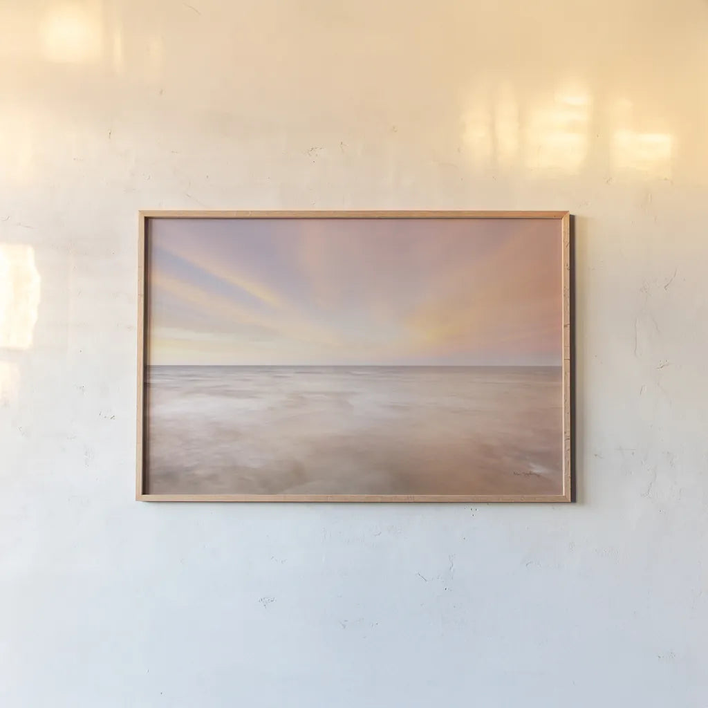 Lake Superior Sky I by Alan Majchrowicz. shown as a paper print in a natural frame. Available as a archival giclee rolled canvas, fine art paper, or poster print. SKU 62887i.