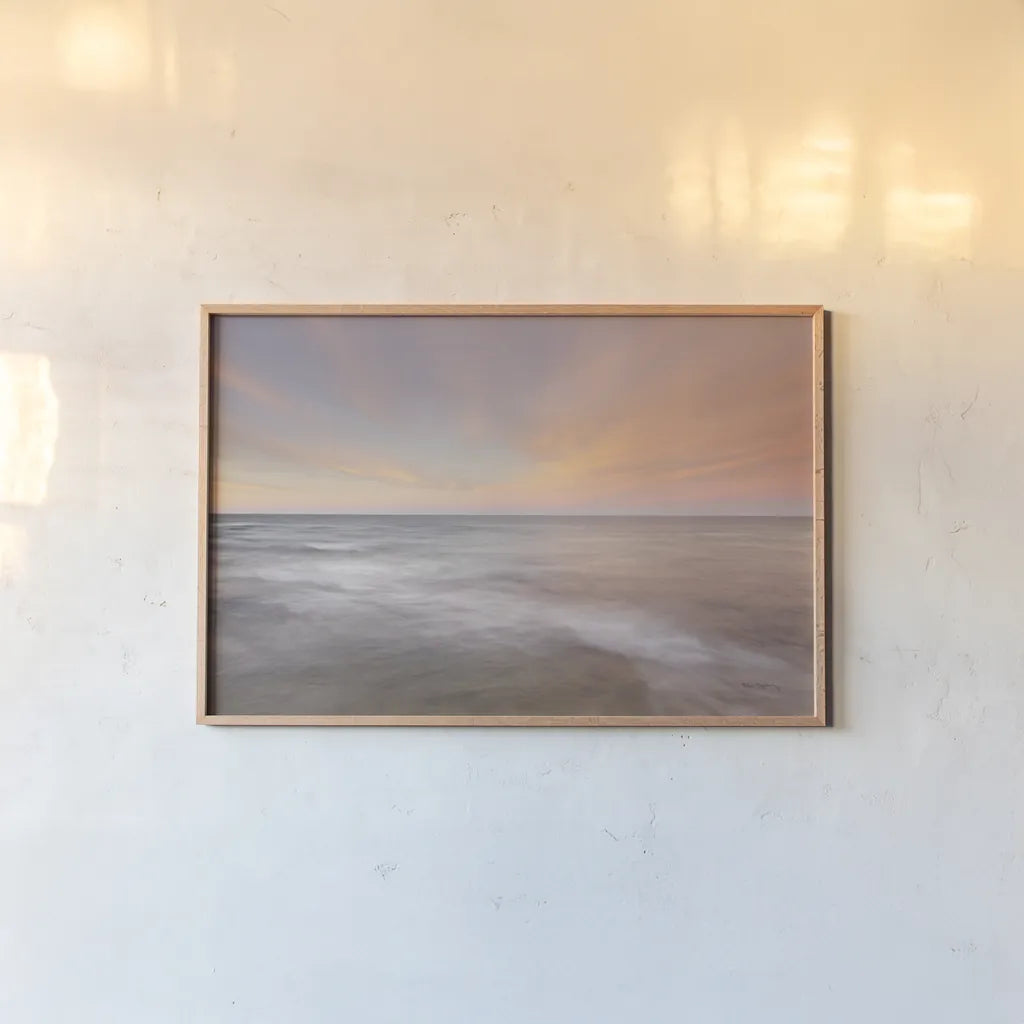 Lake Superior Sky III by Alan Majchrowicz. shown as a paper print in a natural frame. Available as a archival giclee rolled canvas, fine art paper, or poster print. SKU 62889i.