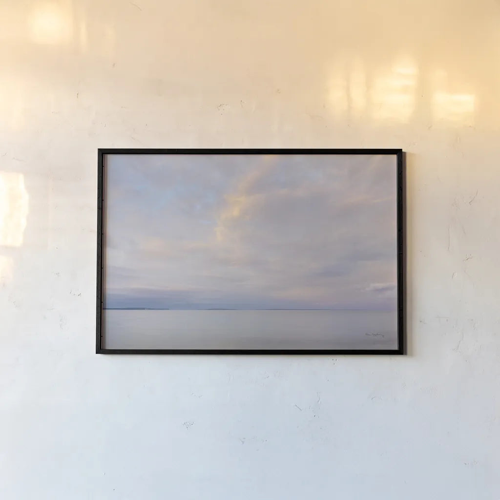 Lake Superior Sky VI by Alan Majchrowicz. shown as a paper print in a black flame. Available as a archival giclee rolled canvas, fine art paper, or poster print. SKU 62892i.