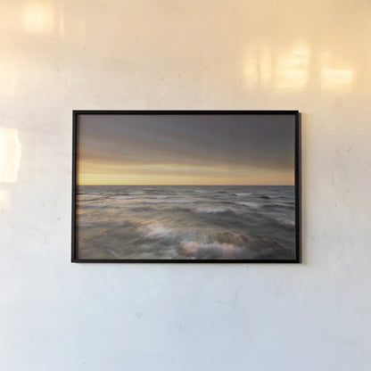 Lake Superior Waves by Alan Majchrowicz. shown as a paper print in a black flame. Available as a archival giclee rolled canvas, fine art paper, or poster print. SKU 50408i.