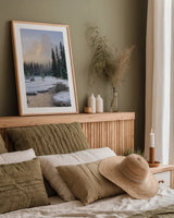 Liberty Bell Mountain III by Alan Majchrowicz. shown as a paper print in a natural frame. Available as a archival giclee rolled canvas, fine art paper, or poster print. SKU 50391h.
