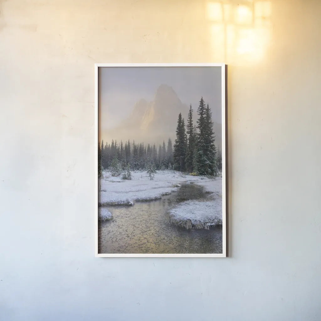 Liberty Bell Mountain III by Alan Majchrowicz. shown as a paper print in a white frame. Available as a archival giclee rolled canvas, fine art paper, or poster print. SKU 50391h.