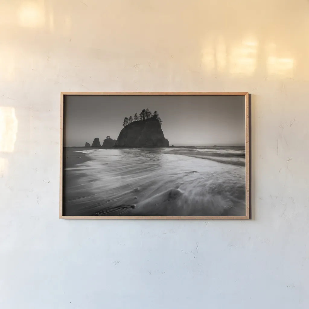 Little James Island by Alan Majchrowicz. shown as a paper print in a natural frame. Available as a archival giclee rolled canvas, fine art paper, or poster print. SKU 64546i.