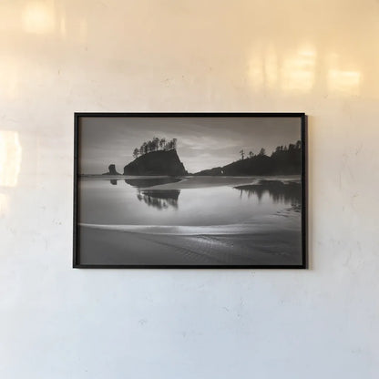 Little James Island Reflection by Alan Majchrowicz. shown as a paper print in a black flame. Available as a archival giclee rolled canvas, fine art paper, or poster print. SKU 64545i.