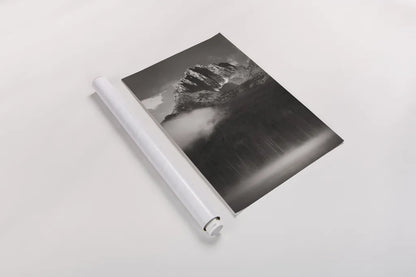 Little Redfish Lake Mist I by Alan Majchrowicz. shown as a rolled paper print. Available as archival giclee rolled canvas, fine art paper, or poster print. SKU 64551h.