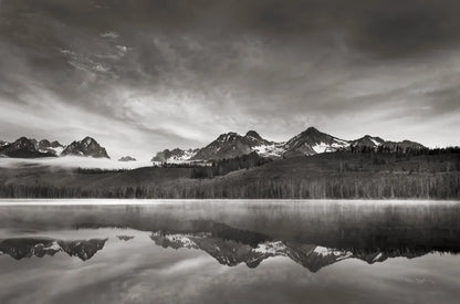 Little Redfish Lake at Sunrise by Alan Majchrowicz. SKU 64550i. Archival Giclee Fine art print for wall decor.