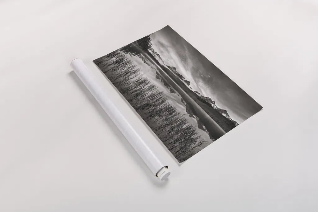 Little Redfish Lakeshore by Alan Majchrowicz. shown as a rolled paper print. Available as archival giclee rolled canvas, fine art paper, or poster print. SKU 64558i.