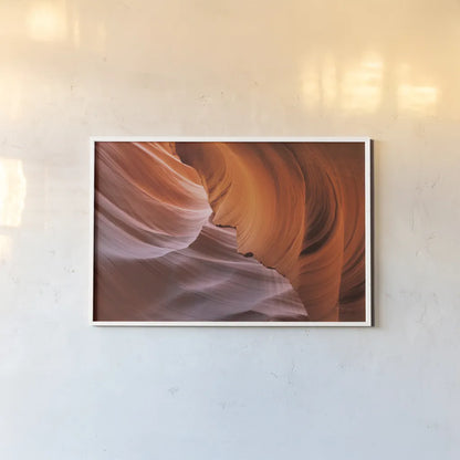 Lower Antelope Canyon I by Alan Majchrowicz. shown as a paper print in a white frame. Available as a archival giclee rolled canvas, fine art paper, or poster print. SKU 53270i.