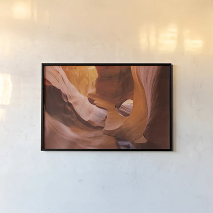Lower Antelope Canyon II by Alan Majchrowicz. shown as a paper print in a black flame. Available as a archival giclee rolled canvas, fine art paper, or poster print. SKU 53271i.