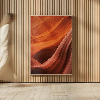 Lower Antelope Canyon V by Alan Majchrowicz. shown as over sized large wall art. Available as an archival giclee rolled canvas, fine art paper, or poster print. SKU 53274h.