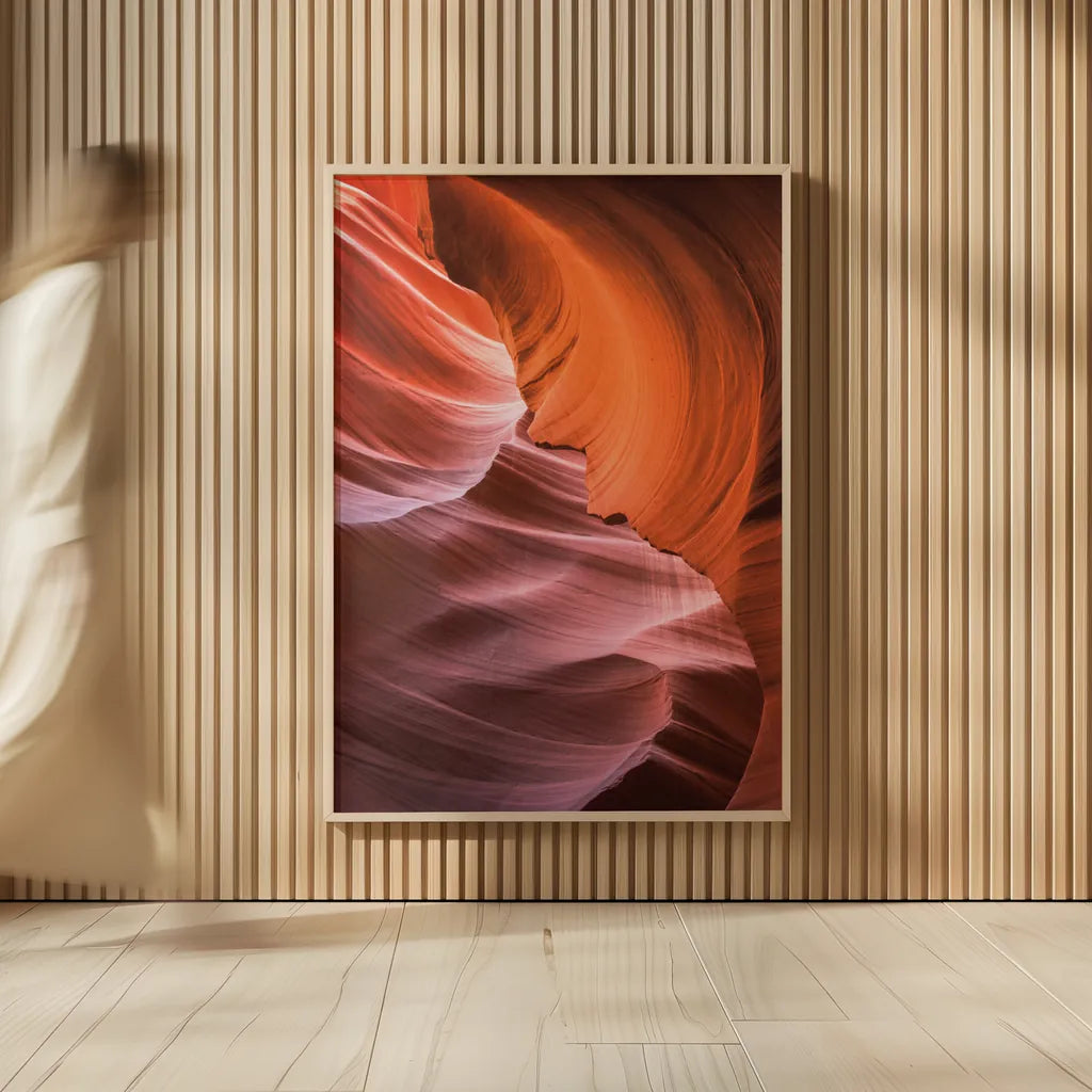 Lower Antelope Canyon VIII by Alan Majchrowicz. shown as over sized large wall art. Available as an archival giclee rolled canvas, fine art paper, or poster print. SKU 53277h.