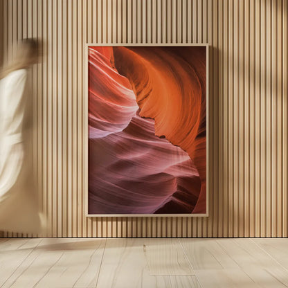 Lower Antelope Canyon VIII by Alan Majchrowicz. shown as over sized large wall art. Available as an archival giclee rolled canvas, fine art paper, or poster print. SKU 53277h.
