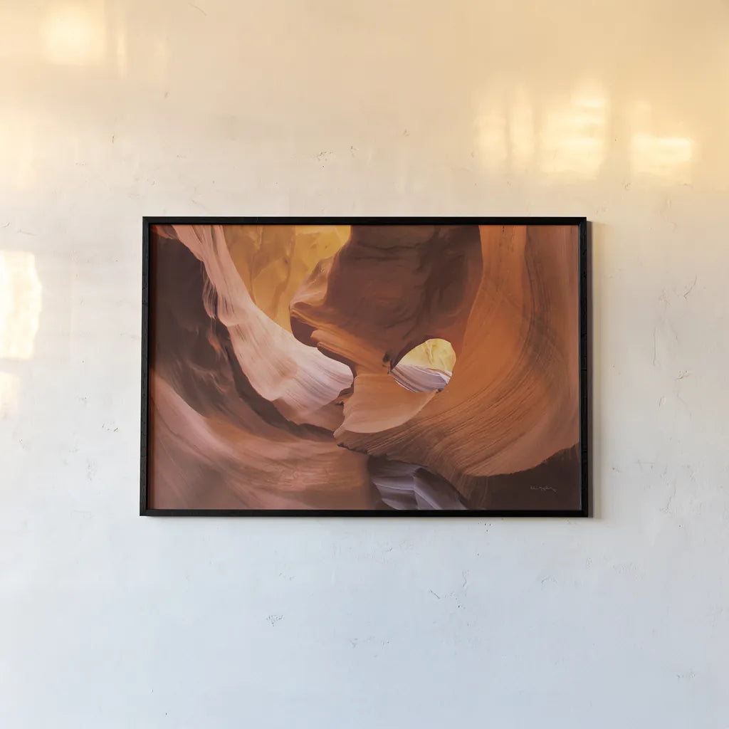 Lower Antelope Canyon X by Alan Majchrowicz. shown as a paper print in a black flame. Available as a archival giclee rolled canvas, fine art paper, or poster print. SKU 53279i.