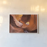 Lower Antelope Canyon X by Alan Majchrowicz. shown as a paper print in a white frame. Available as a archival giclee rolled canvas, fine art paper, or poster print. SKU 53279i.