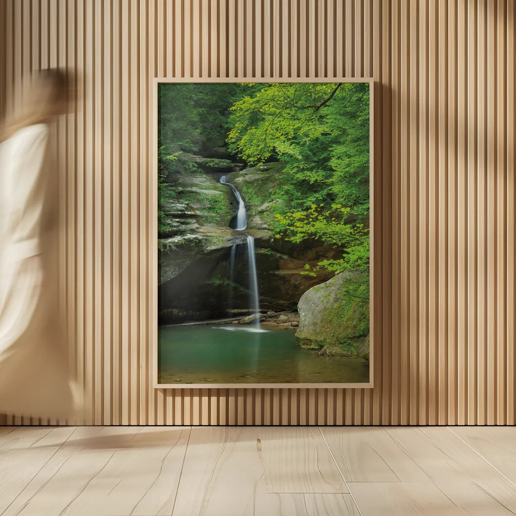 Lower Falls Old Mans Cave by Alan Majchrowicz. shown as over sized large wall art. Available as an archival giclee rolled canvas, fine art paper, or poster print. SKU 50160h.