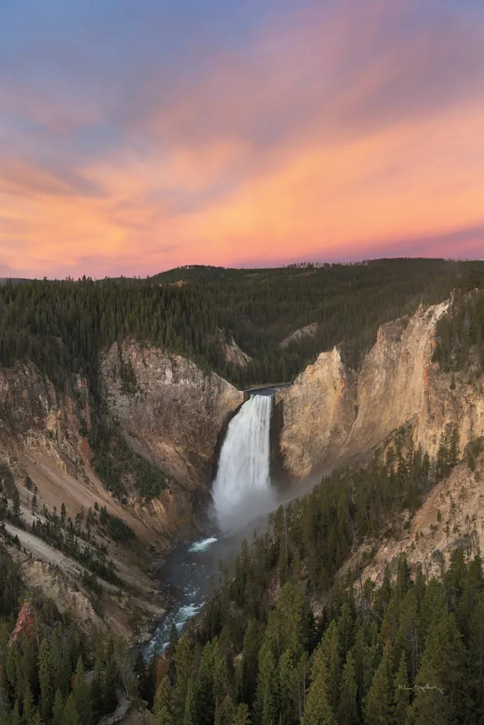 Lower Falls of the Yellowstone River II by Alan Majchrowicz. SKU 80842h. Archival Giclee Fine art print for wall decor.