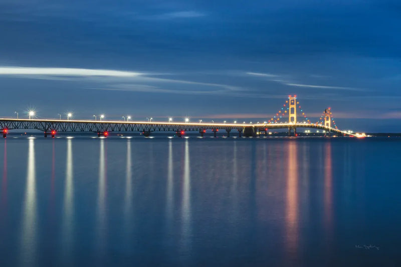 Mackinac Bridge by Alan Majchrowicz. SKU 50603i. Archival Giclee Fine art print for wall decor.