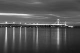Mackinac Bridge BW by Alan Majchrowicz. SKU 50604i. Archival Giclee Fine art print for wall decor.