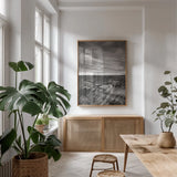 Makoshika Badlands by Alan Majchrowicz. shown as a print in a natural wood frame in a dining room. Available as a archival giclee rolled canvas, fine art paper, or poster print. SKU 88890h.