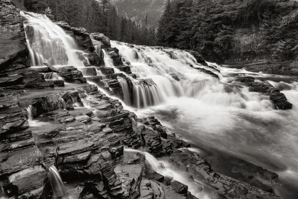 McDonald Creek Falls by Alan Majchrowicz. SKU 27787i. Archival Giclee Fine art print for wall decor.